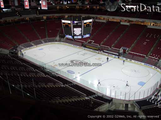 Seat view from section 320 at PNC Arena, home of the Carolina Hurricanes