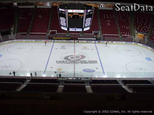 Seat view from section 324 at PNC Arena, home of the Carolina Hurricanes