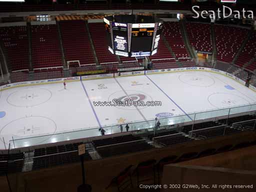 Seat view from section 325 at PNC Arena, home of the Carolina Hurricanes