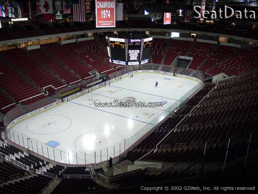 Seat view from section 330 at PNC Arena, home of the Carolina Hurricanes