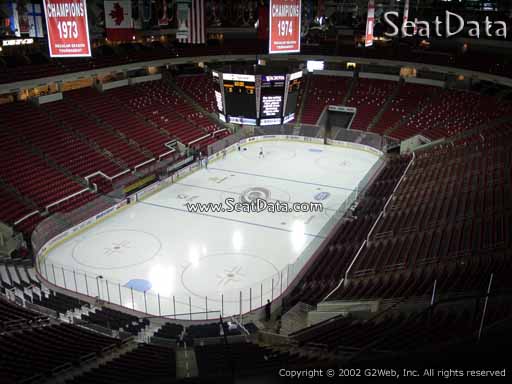 Seat view from section 331 at PNC Arena, home of the Carolina Hurricanes