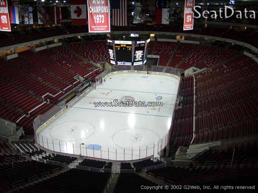 Seat view from section 332 at PNC Arena, home of the Carolina Hurricanes