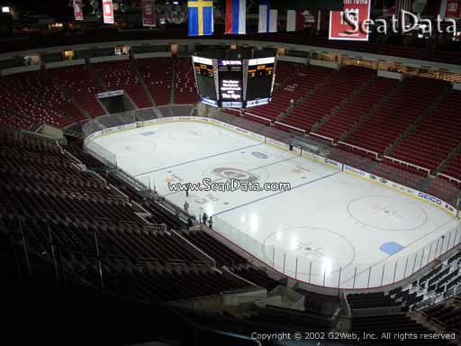 Seat view from section 337 at PNC Arena, home of the Carolina Hurricanes
