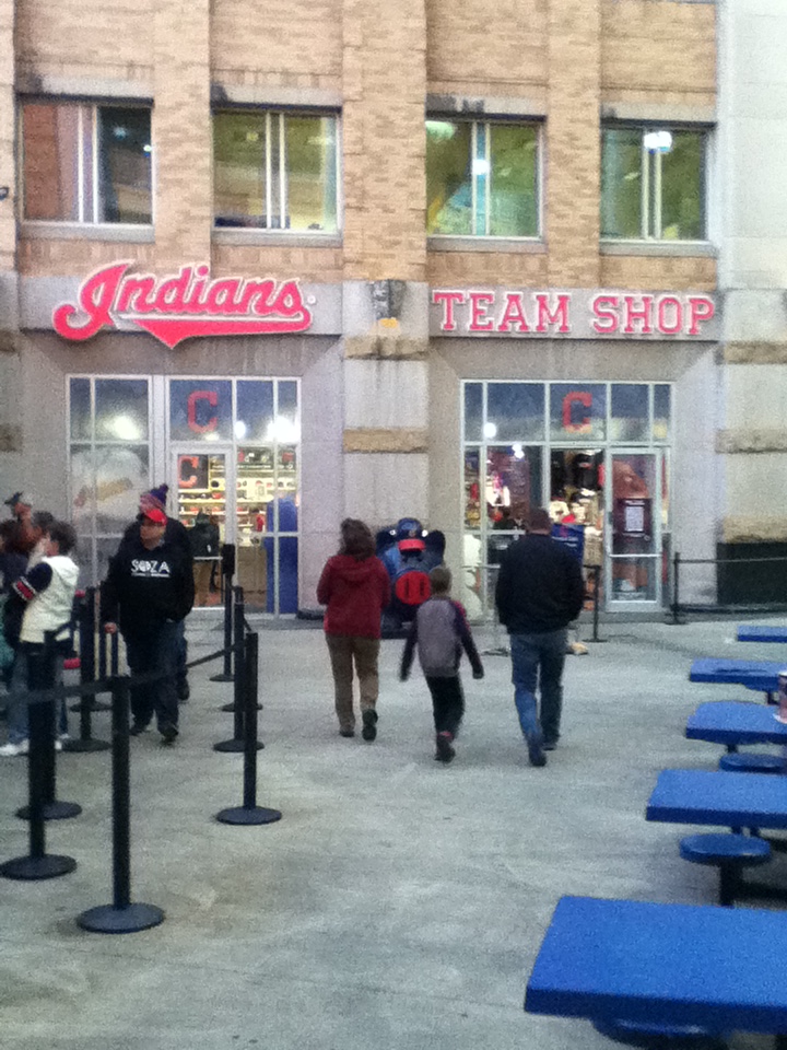 Cleveland Indians Team Shop at Progressive Field.