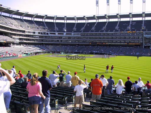 Seat view from section 108 at Progressive Field, home of the Cleveland Indians