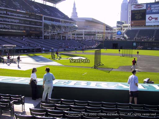 Seat view from section 142 at Progressive Field, home of the Cleveland Indians