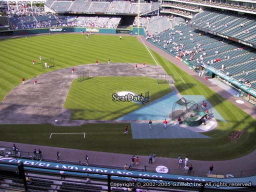 Seat view from section 460 at Progressive Field, home of the Cleveland Indians
