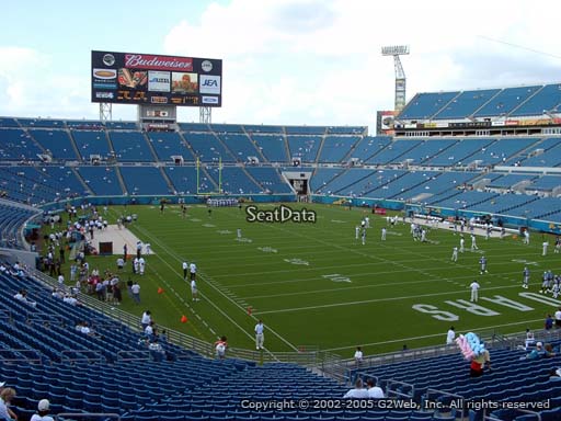 Seat view from section 101 at TIAA Bank Field, home of the Jacksonville Jaguars