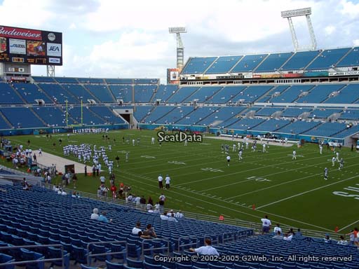 Seat view from section 103 at TIAA Bank Field, home of the Jacksonville Jaguars