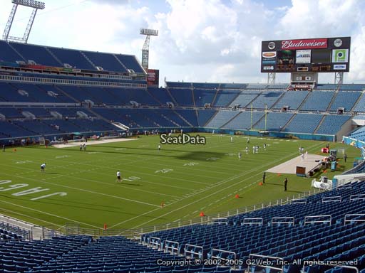 Seat view from section 144 at TIAA Bank Field, home of the Jacksonville Jaguars