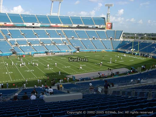 Seat view from section 213 at TIAA Bank Field, home of the Jacksonville Jaguars