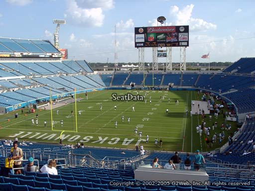 Seat view from section 221 at TIAA Bank Field, home of the Jacksonville Jaguars