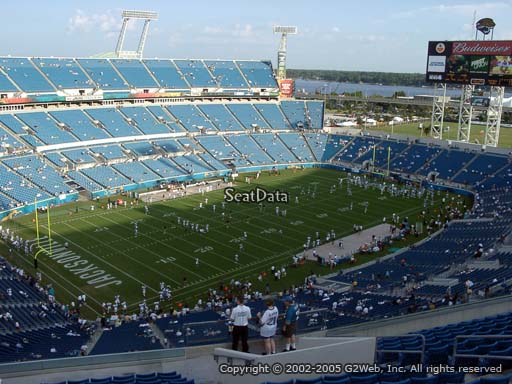 Seat view from section 416 at TIAA Bank Field, home of the Jacksonville Jaguars