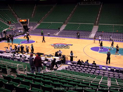 View from section 17 at Vivint Smart Home Arena, home of the Utah Jazz.