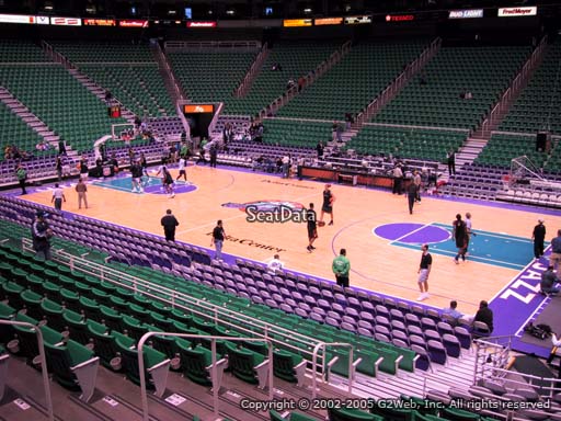 View from Section 5 at Vivint Smart Home Arena, Home of the Utah Jazz