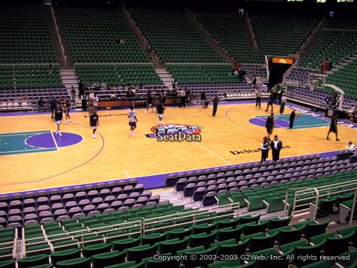 View from section 8 at Vivint Smart Home Arena, home of the Utah Jazz