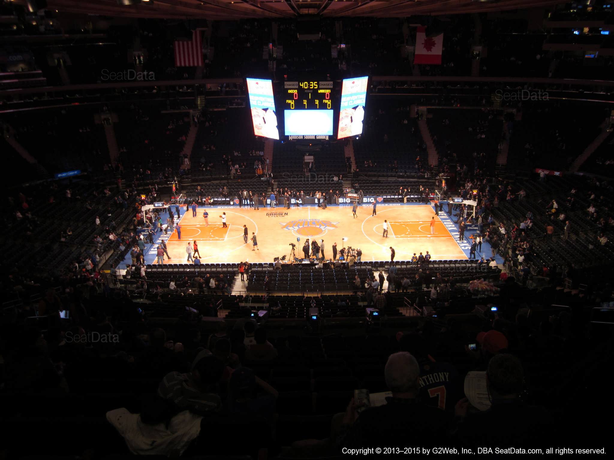 Seat view from section 224 at Madison Square Garden, home of the New York Knicks.