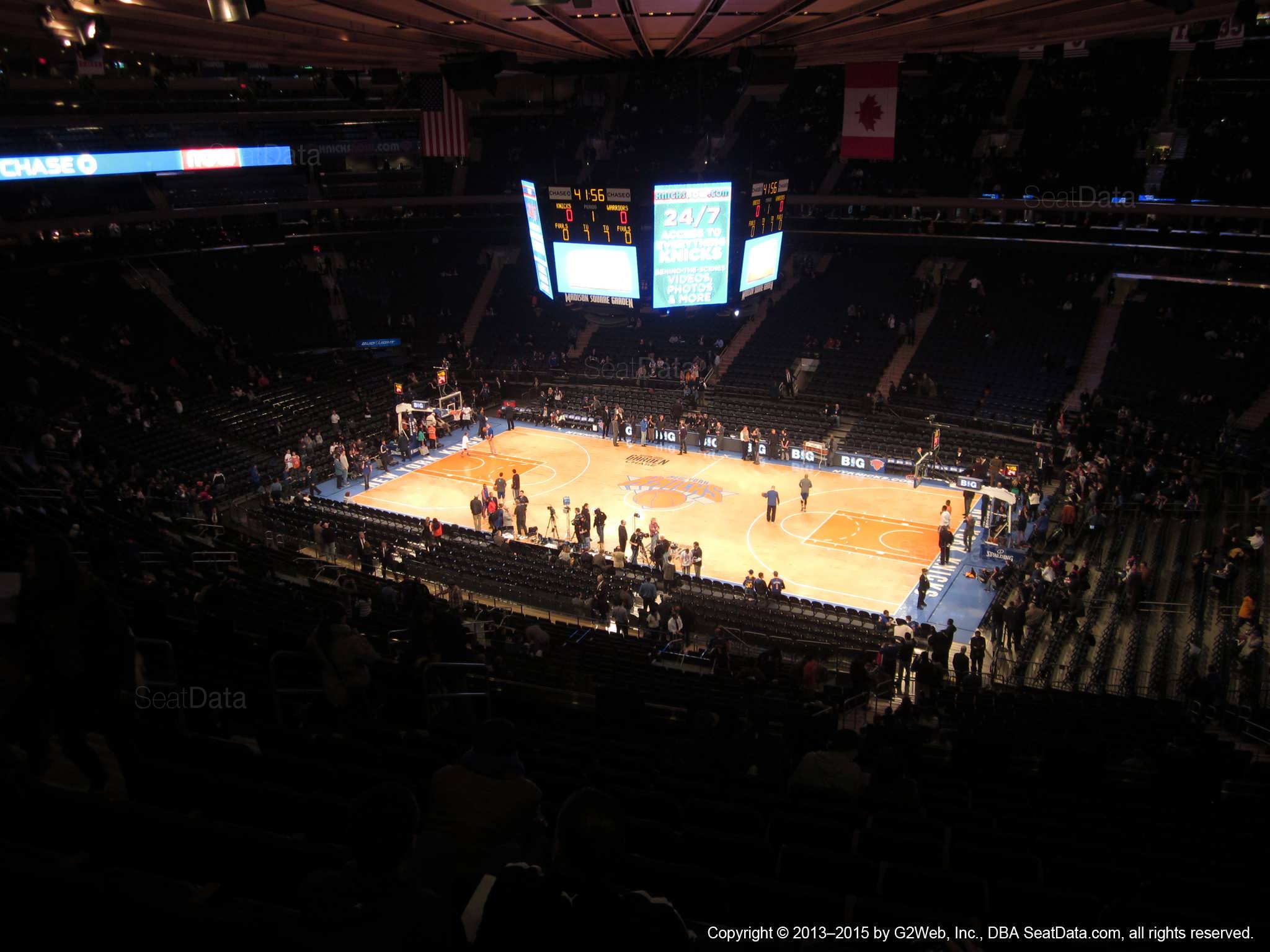 Seat view from section 226 at Madison Square Garden, home of the New York Knicks.