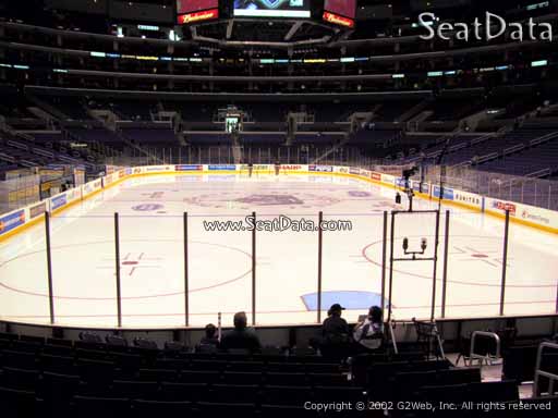 Seat view from section 116 at the Staples Center, home of the Los Angeles Kings