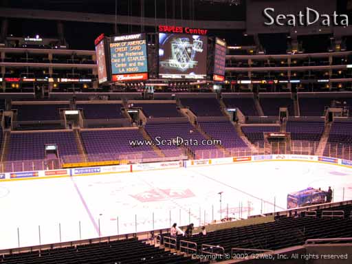 Seat view from Premier Section 15 at the Staples Center, home of the Los Angeles Kings