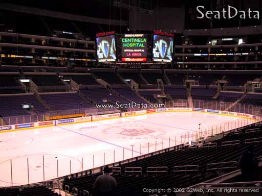 Seat view from Premier Section 17 at the Staples Center, home of the Los Angeles Kings