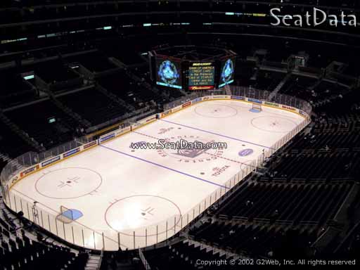 Seat view from section 323 at the Staples Center, home of the Los Angeles Kings