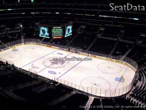 Seat view from section 332 at the Staples Center, home of the Los Angeles Kings