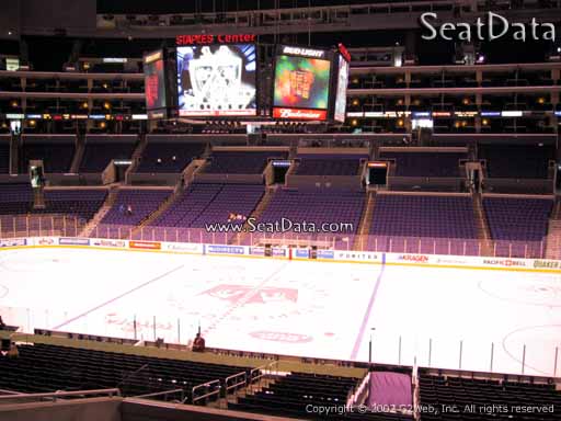 Seat view from Premier Section 4 at the Staples Center, home of the Los Angeles Kings