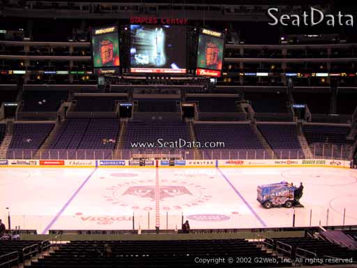 Seat view from Premier Section 5 at the Staples Center, home of the Los Angeles Kings