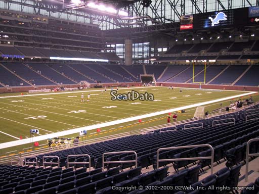 Seat view from section 122 at Ford Field, home of the Detroit Lions