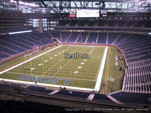 Seat view from section 320 at Ford Field, home of the Detroit Lions