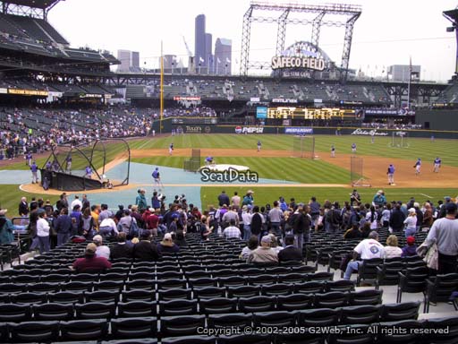 Seat view from section 124 at T-Mobile Park, home of the Seattle Mariners