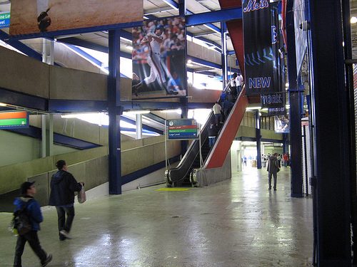 Photo of the Shea Stadium concourse on the main level.