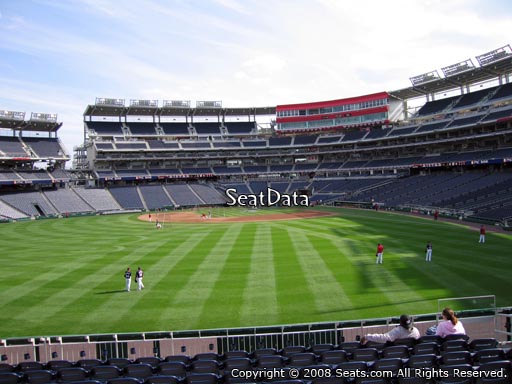 Seat view from section 101 at Nationals Park, home of the Washington Nationals
