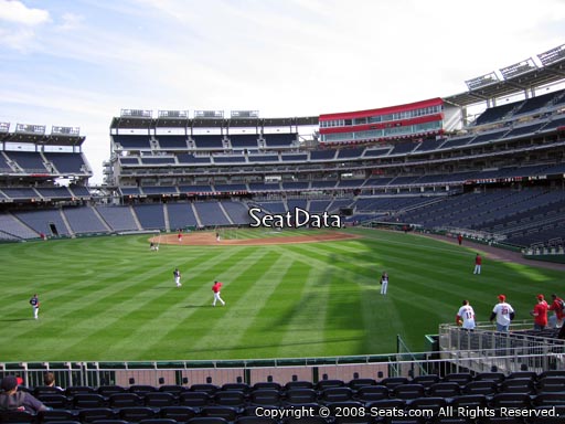 Seat view from section 102 at Nationals Park, home of the Washington Nationals.
