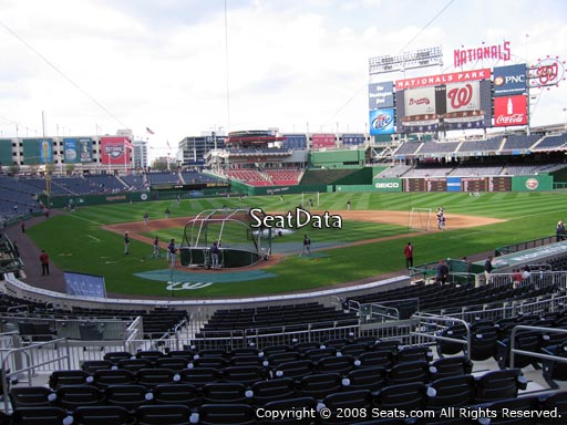 Seat view from section 124 at Nationals Park, home of the Washington Nationals