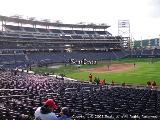 Seat view from section 133 at Nationals Park, home of the Washington Nationals