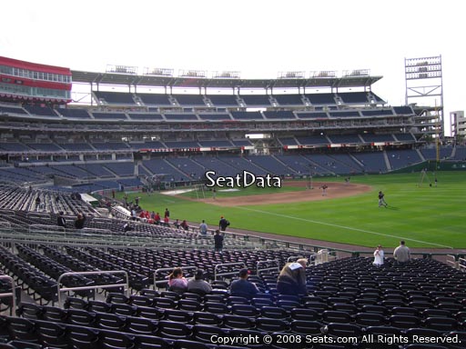 Seat view from section 135 at Nationals Park, home of the Washington Nationals