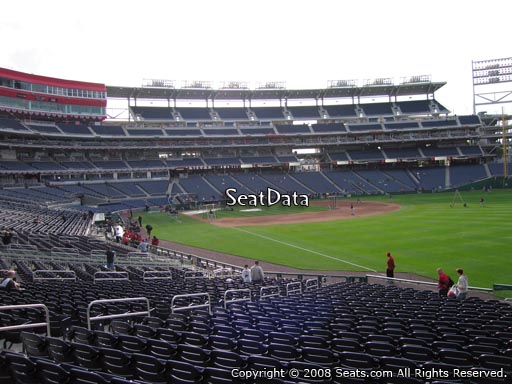 Seat view from section 136 at Nationals Park, home of the Washington Nationals