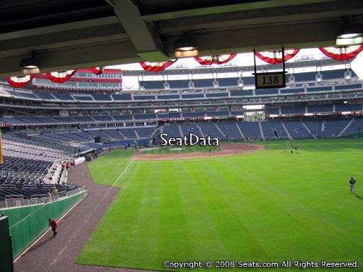 Seat view from section 138 at Nationals Park, home of the Washington Nationals