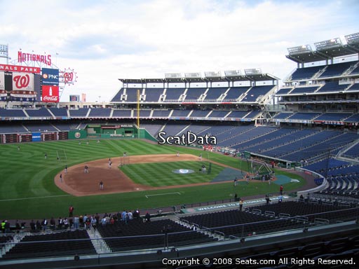 Seat view from section 207 at Nationals Park, home of the Washington Nationals