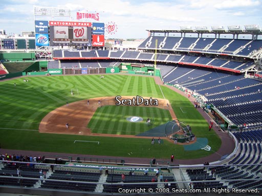 Seat view from section 309 at Nationals Park, home of the Washington Nationals