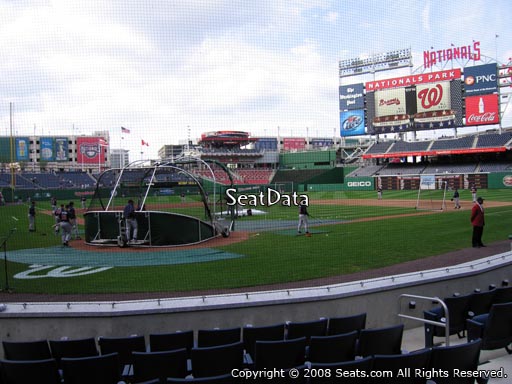 Seat view from section D at Nationals Park, home of the Washington Nationals