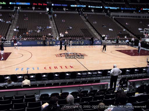 Seat view from section 126 at the Pepsi Center, home of the Denver Nuggets