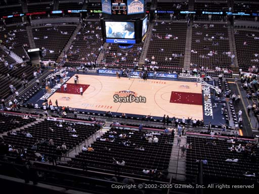 Seat view from section 340 at the Pepsi Center, home of the Denver Nuggets