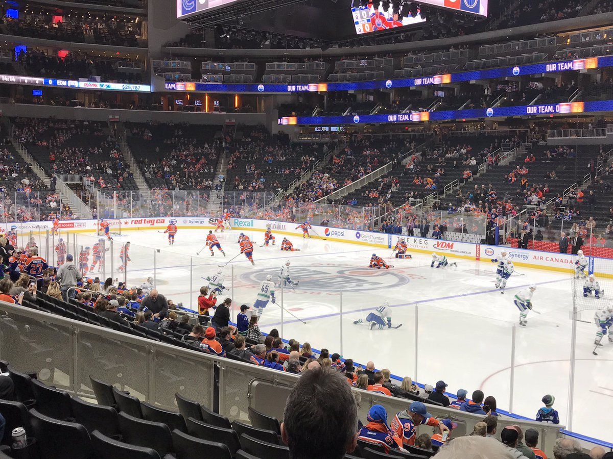 Seat view from section 117 at Rogers Place, home of the Edmonton Oilers