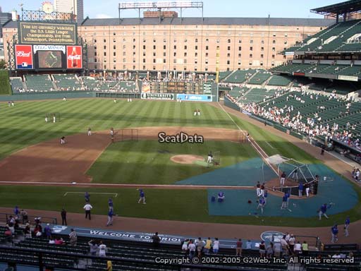 Seat view from section 246 at Oriole Park at Camden Yards, home of the Baltimore Orioles