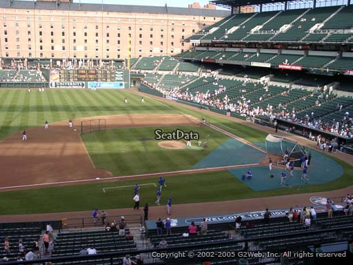 Seat view from section 250 at Oriole Park at Camden Yards, home of the Baltimore Orioles