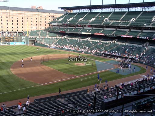 Seat view from section 256 at Oriole Park at Camden Yards, home of the Baltimore Orioles