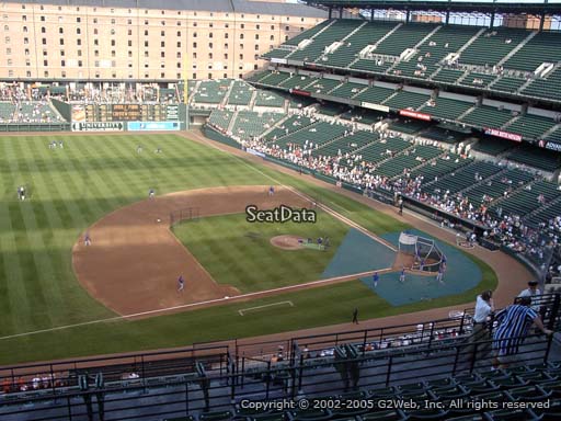 Seat view from section 356 at Oriole Park at Camden Yards, home of the Baltimore Orioles
